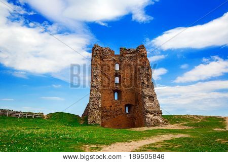 Ruins of a medieval castle in Novogrudok Belarus architecture