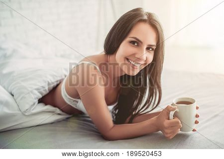 Charming Young Woman At Home