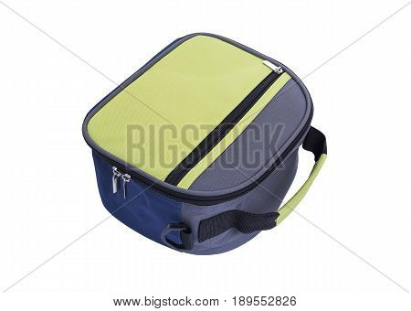 Bag for lunch. Isolated on white background.
