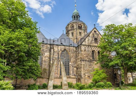 Münster St. Bonifatius Church In The Historic Center Of Hameln