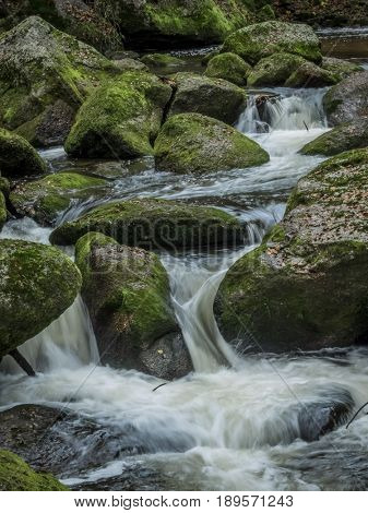 stream with running water