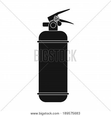 Fire extinguisher powder.Car single icon in black style vector symbol stock illustration .