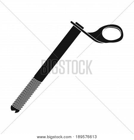 Wedge for insurance.Mountaineering single icon in black style vector symbol stock illustration .