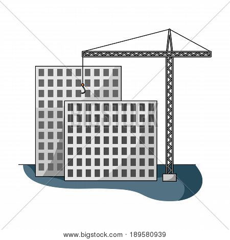 Construction of houses, real estate.Realtor single icon in cartoon style vector symbol stock illustration .