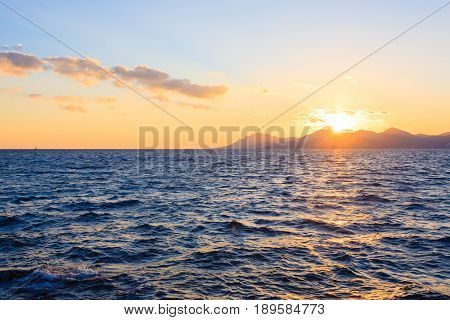 Sunset From The Port Of Cannes, France