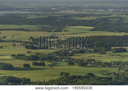 View in Rychlebske mountains in spring sunny nice evening