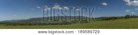 View In Jeseniky Mountains In Spring Day