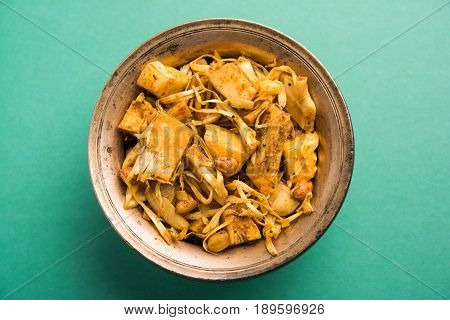 Kathal ki Sukhi Sabzi or jackfruit vegetable recipe of fanas chi bhaji or phanas ki sabzi