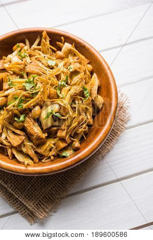 Kathal ki Sukhi Sabzi or jackfruit vegetable recipe of fanas chi bhaji or phanas ki sabzi