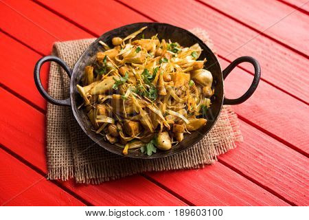 Kathal ki Sukhi Sabzi or jackfruit vegetable recipe of fanas chi bhaji or phanas ki sabzi