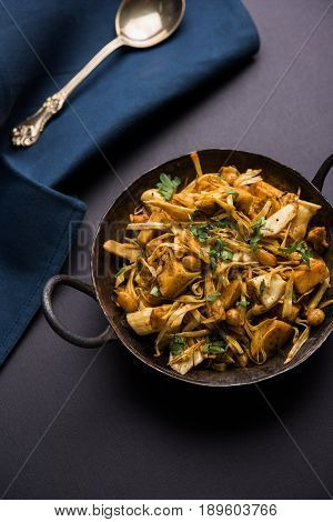 Kathal ki Sukhi Sabzi or jackfruit vegetable recipe of fanas chi bhaji or phanas ki sabzi