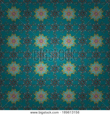 Multicolor Ornament Of Small Simple Flowers Vector Abstract Seamless Pattern For Fabric Or Textile D