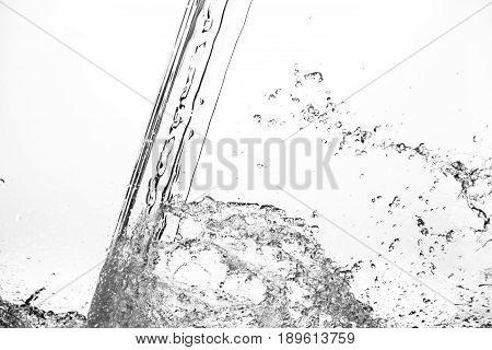 Splashes Of Water On A White Background. Water Jet