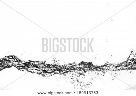 Splashes Of Water On A White Background. Water Jet