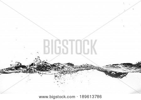 Splashes Of Water On A White Background. Water Jet