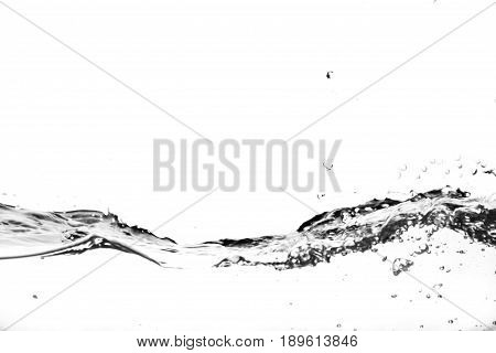 Splashes Of Water On A White Background. Water Jet
