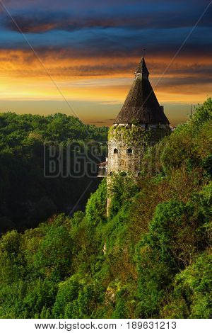 The Pottery Tower of Kamyanets Podilskiy Ukraine.