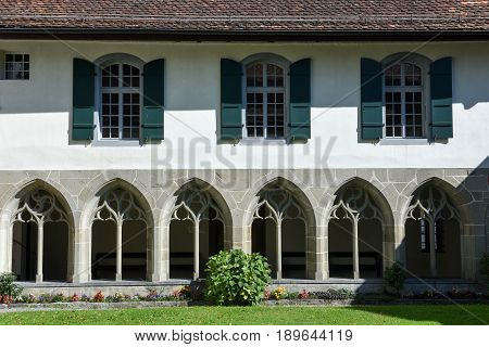 Detail Of Castle Church At Interlaken