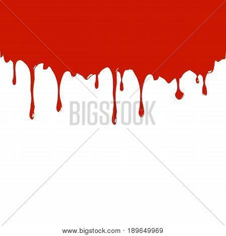 Flow down set vector. Splash paint realistic.