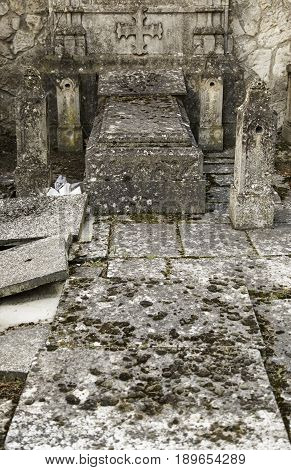 Coffins In A Cemetery Death And Religion