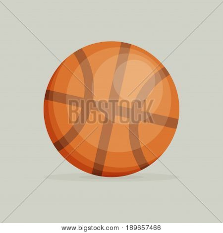 Basketball ball isolated flat icon. Vector illustration.