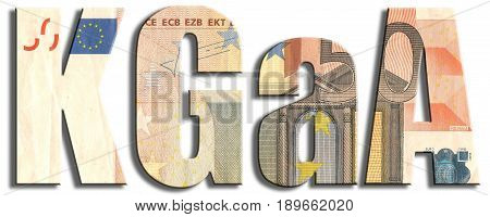 Kgaa - Limited Liability Partnership. Euro Banknote Texture.