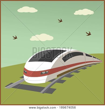 Train icon vector, Modern Transportation sign Isolated on white background