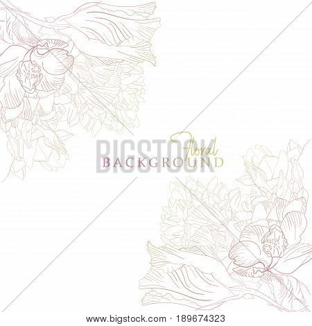 Drawn Flowers Composition