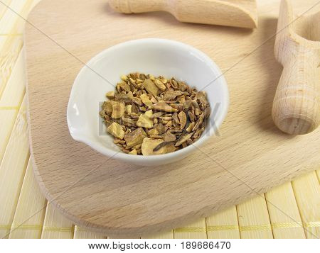 Snakeroot root, Rauwolfia radix, in herbal medicine