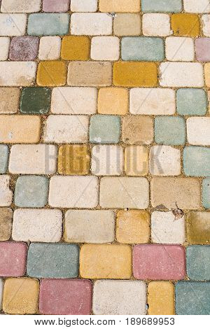 Texture Of Ground With Colorful Stones