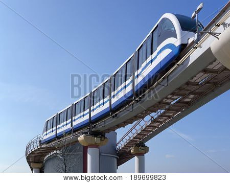 Monorail Train Against Sky