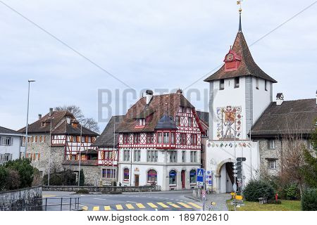 Medieval Houses At Sempach On Switzerland