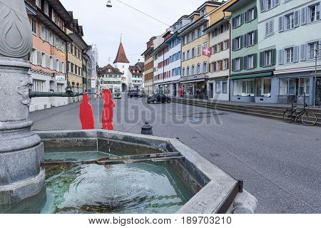 Medieval Houses At Sempach On Switzerland