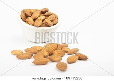 Almonds Isolated On White Background