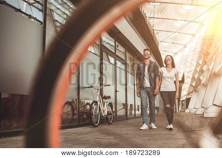 Romantic Couple With Bicycles