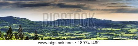 Panoramic view of the spring landscape/Czech Republic/