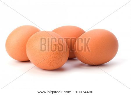 jaja na białym tle