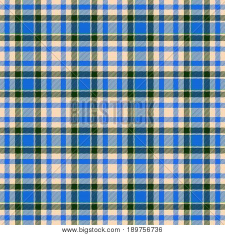 Blue checkered folk geometric tartan endless clothing print design pattern