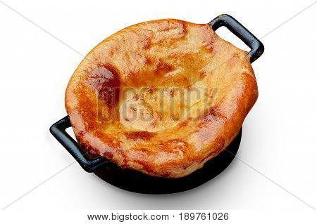 Khachapuri on a plate on a white background isolation