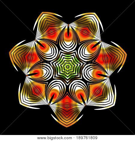 lower Mandala. Vintage decorative elements. isolated vector illustration