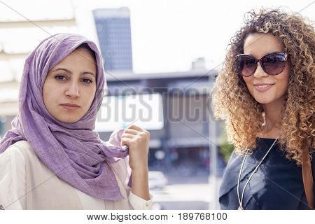 Two Beautiful Girls With Shopping Bags