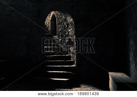 The castle dungeon with a beam of light