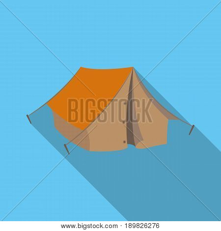 Tourist tent.African safari single icon in flat style vector symbol stock illustration .