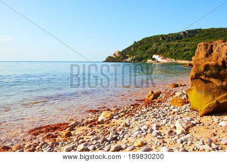 Portinho da Arrabida - beach in the Parque Natural da Arrabida Setubal Portugal