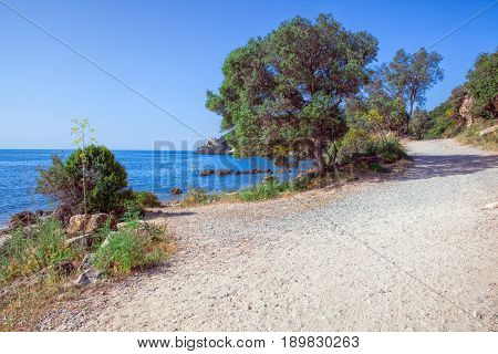 Portinho da Arrabida - beach in the Parque Natural da Arrabida Portugal
