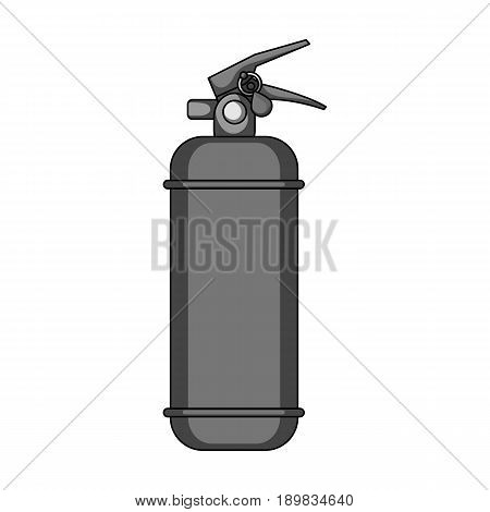 Fire extinguisher powder.Car single icon in monochrome style vector symbol stock illustration .