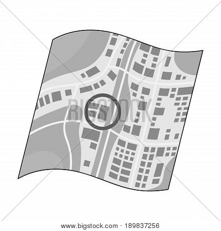 Location on the map.Realtor single icon in monochrome style vector symbol stock illustration .