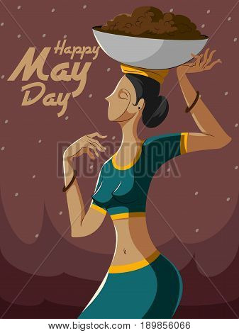 Background concept for Happy May Day knows as Internation Worker's Day. Vector illustration