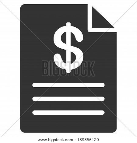Gray Price List toolbar icon. Vector pictogram style is a flat symbol on diagonal hatch transparent background.