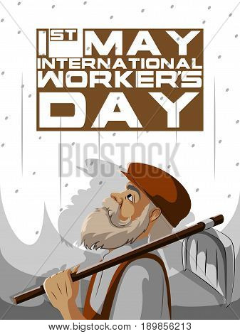 Background concept for Happy May Day knows as Internation Worker's Day. Vector illustration